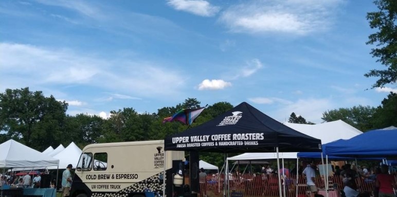 Upper Valley Coffee Roasters Tent and Truck at Uncommon Jam Newbury VT 2022