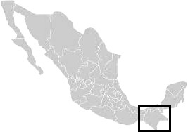 Greyscale map of Mexico